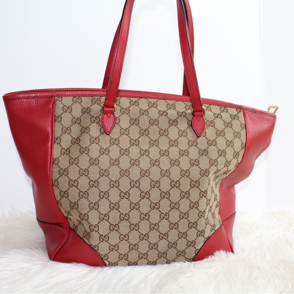 Gucci GG Canvas Red Medium Bree Tote - Picture 6 of 16